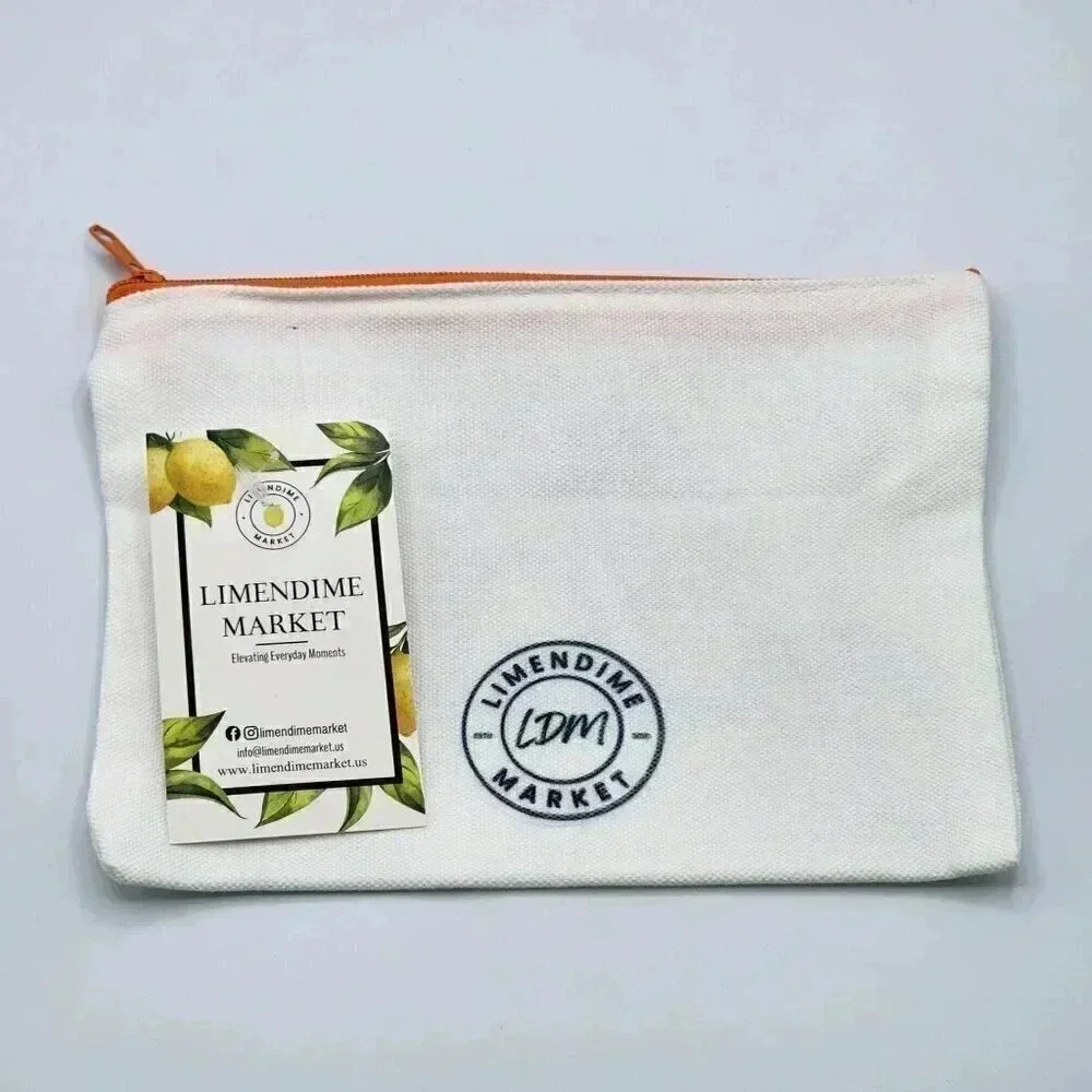 Alhamdulillah Canvas Zipper Pencil Bag Makeup Bag Pouch Bag Handmade‎ NWT
